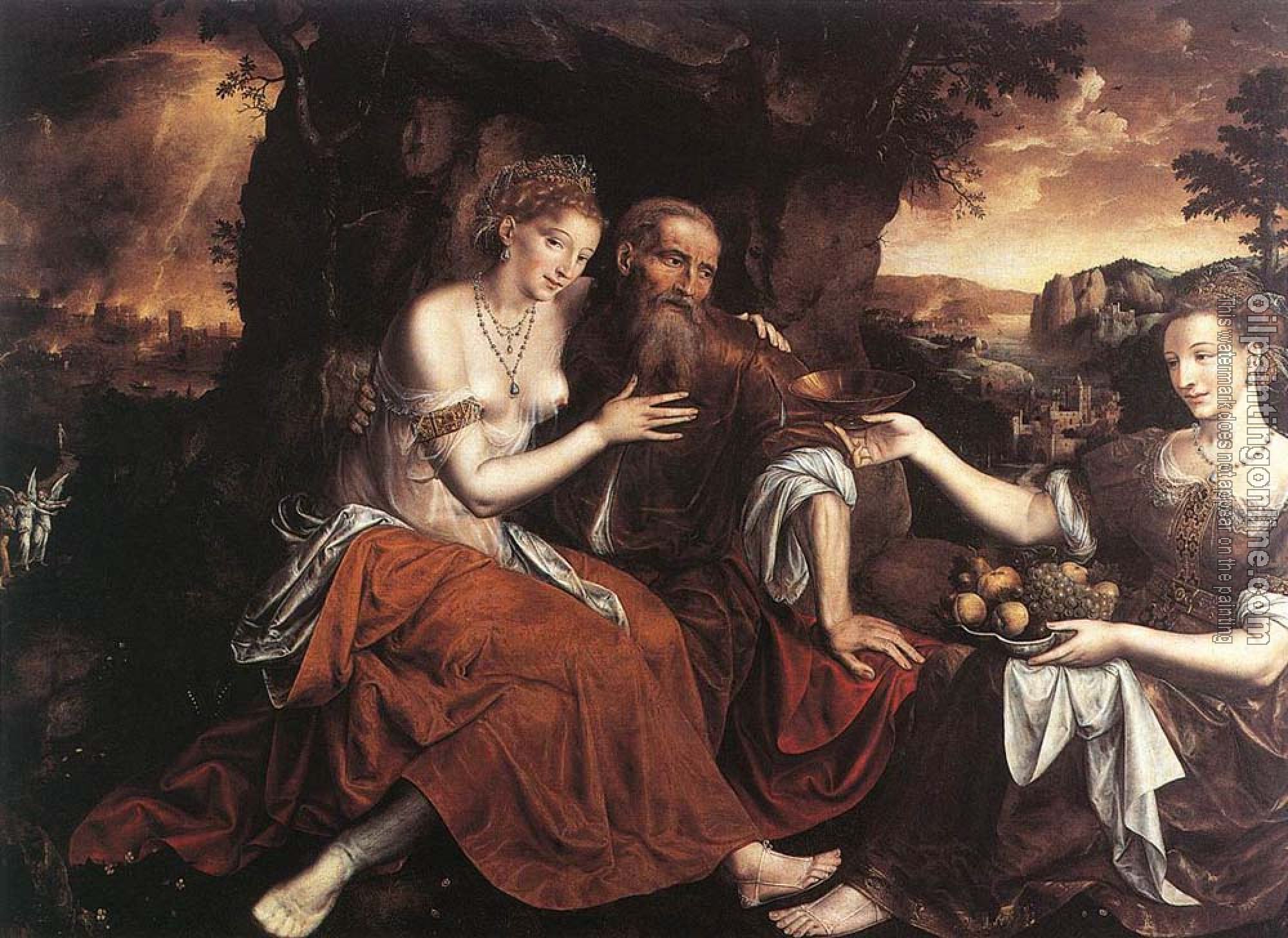 Jan Massys - Lot and His Daughters